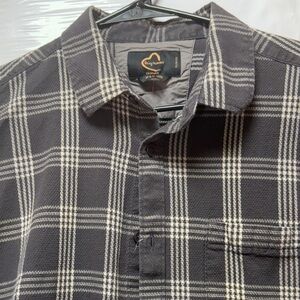 Ring of Fire Men's Gray Plaid Button Down Shirt